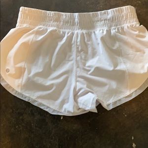 White lulu shorts. Size 8. Barley worn